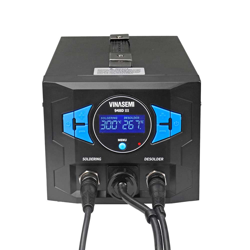 Vinasemi 948D III Máy Hút Chì Linh Kiện + Trạm Hàn Điều Chỉnh Nhiệt Độ 110W, 220VAC, 200-480°C