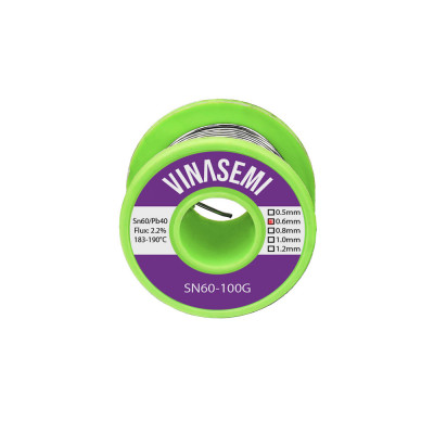 Thiếc Hàn Vinasemi 0.6 Sn60 Pb40 100G